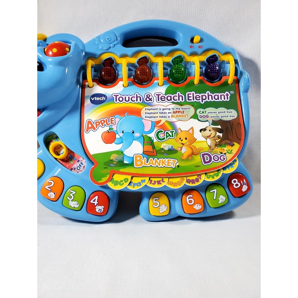 VTech Touch & Teach Elephant Learning Toy–Interactive Talking ABC Number-Working - Picture 7 of 10